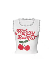 Cherry bomb crop top