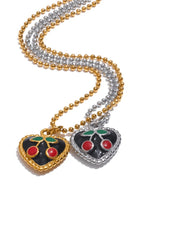 Cherry Heart Necklace
