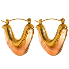 Chevron Hoop Earrings