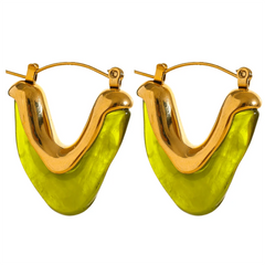 Chevron Hoop Earrings