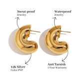Mabel Love Chunky Gold Hoop Earrings (FREE OVER $90)