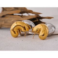 Mabel Love Chunky Gold Hoop Earrings (FREE OVER $90)