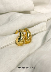 Chunky Teardrop Zircon Earrings