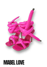 Cloth Rope Lace-Up Heels