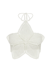 crochet flower halter top