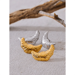 Croissant Earrings Gold & Silver