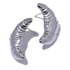 Croissant Earrings Gold & Silver