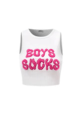 Boys Suck Crop Tank Top