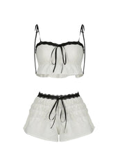 Cropped Camisole and Short Set