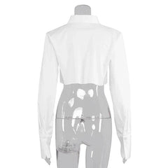 Cropped Polo Long-Sleeves