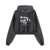 Cropped Zip-Through Hoodie