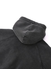 Cropped Zip-Through Hoodie
