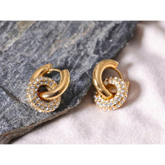 Cubic Zirconia Halo Hoops