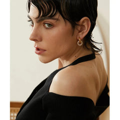 Cubic Zirconia Halo Hoops