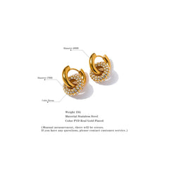 Cubic Zirconia Halo Hoops