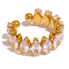 Diamond with Gold-Plated Ring