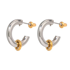 Dual-Tone Charms Earrings