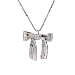 Elegant Bow Pendant Necklace