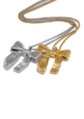 Elegant Bow Pendant Necklace