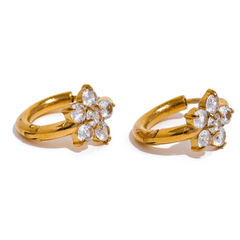 Floral Orbits Hoop Earrings