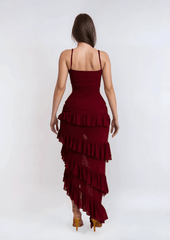 FRILLED MAXI DRESS