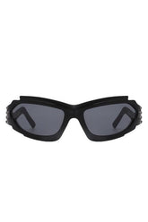 Futuristic Rectangle Wrap Around Sunglasses