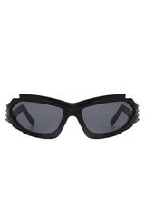 Futuristic Rectangle Wrap Around Sunglasses