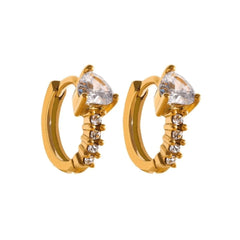 Gold Huggie Hoop Earrings