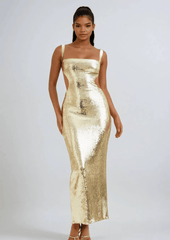 Sequin Gold Dress