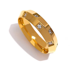 Gold Studded Band Ring
