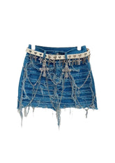 Harajuku Punk Denim Mini Skirt