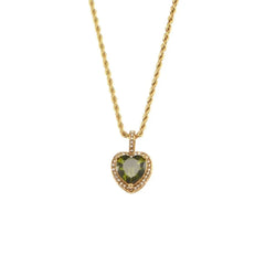 Heart Gemstone Necklace