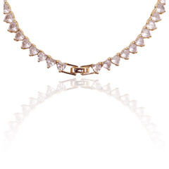 Heart Tennis Necklace
