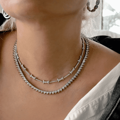 Heart Tennis Necklace