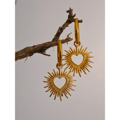 Heartbeam Dangle Earrings