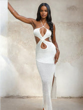 Hollow-Out Knitted Maxi Dress