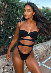 Hollow-Out One-Piece Swimsuit