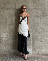 Black Patchwork Lace Dress