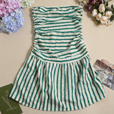 Striped Plunging Dress