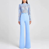 Lace-Trimmed Tassel Jumpsuit