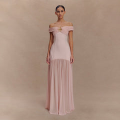 Strapless And Off-The-Shoulder Net Dress