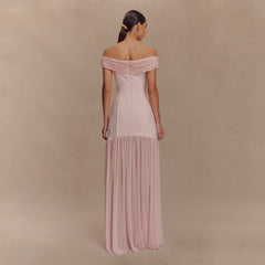 Strapless And Off-The-Shoulder Net Dress