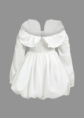 Irregular Puff Sleeve Mini Dress