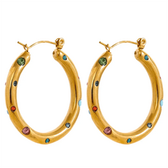 Kaleidoscope Bliss Hoop Earrings