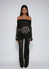 Kat Black Lace Jumpsuit