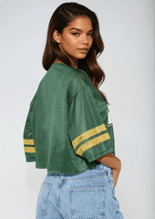 Lace-Trimmed Jersey Glam Top