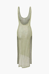 Long Sleeve Knit Beach Dress