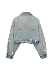 Loose Denim Short Jacket