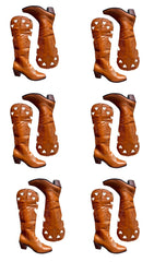 Mid-Calf Boots with Embroidered Hearts