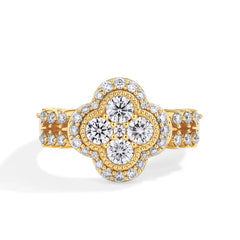 Moissanite Cluster Ring